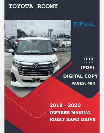 toyota roomy 2018 2019& 2020 owners manual in english